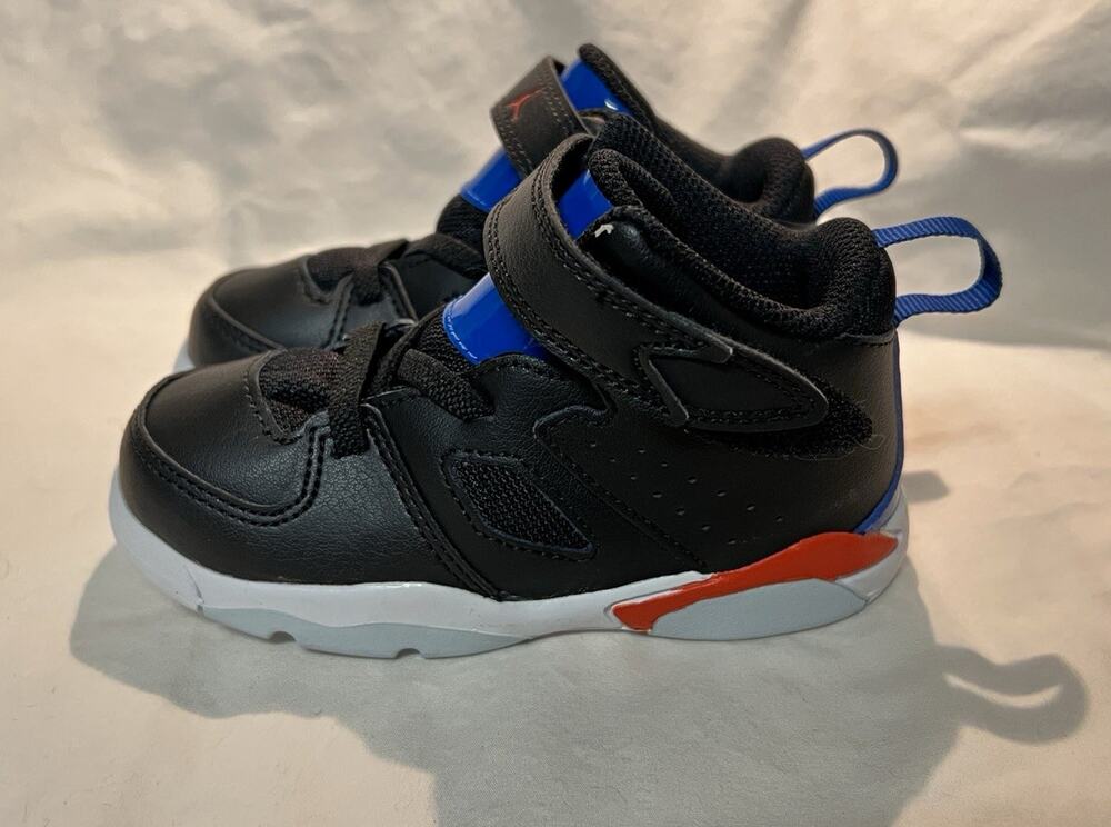 Nike Air Jordan Flight Club '91 TD Toddler Size 8C Black Royal Blue DM1687-008 N